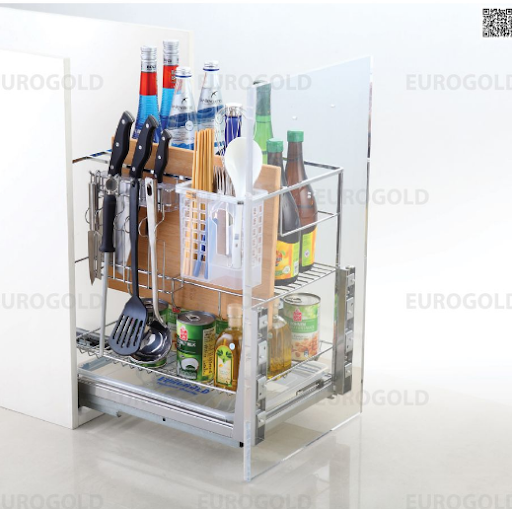 gia-dao-thot-nan-det Giá dao thớt nan dẹt Inox bóng cao cấp ray giảm chấn