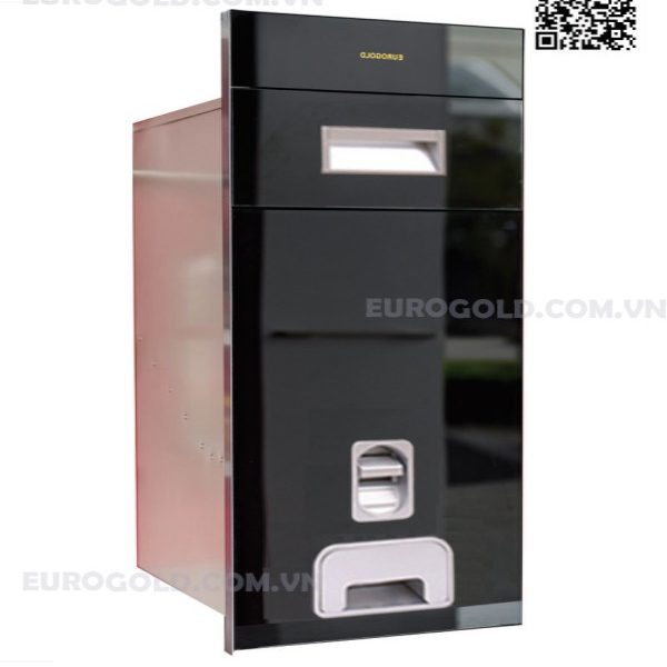 thùng gạo gương nút nhấn eurogold thùng gạo gương màu đen eurogold